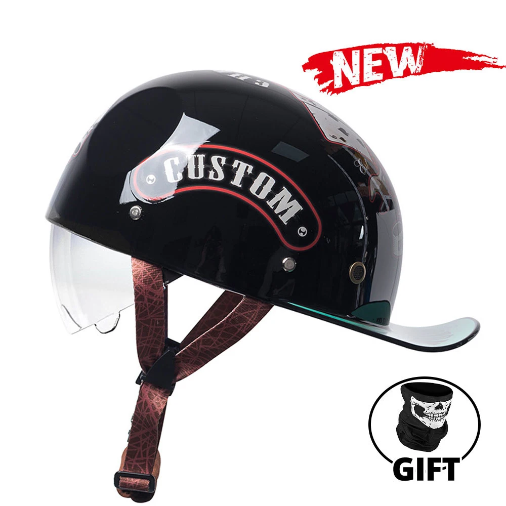 Retro Baseball Cap Motorcycle Helmet German Vintage Half Helmet DOT Certification Casco Moto Helmet Men Women Scooter Helmet
Retro Baseball Cap Motorcycle Helmet German Vintage Half Helmet DOT Certification Casco Moto Helmet Men Women Scooter Helmet