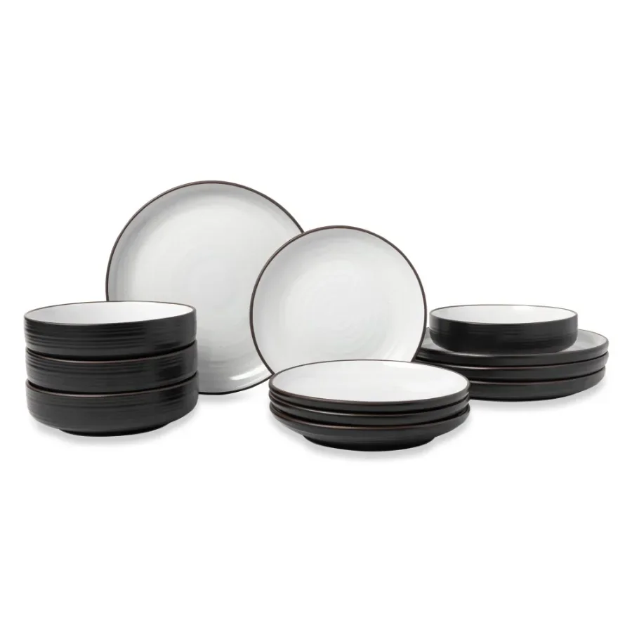 12-Piece Ceramic Dinnerware Set Brooks Collection