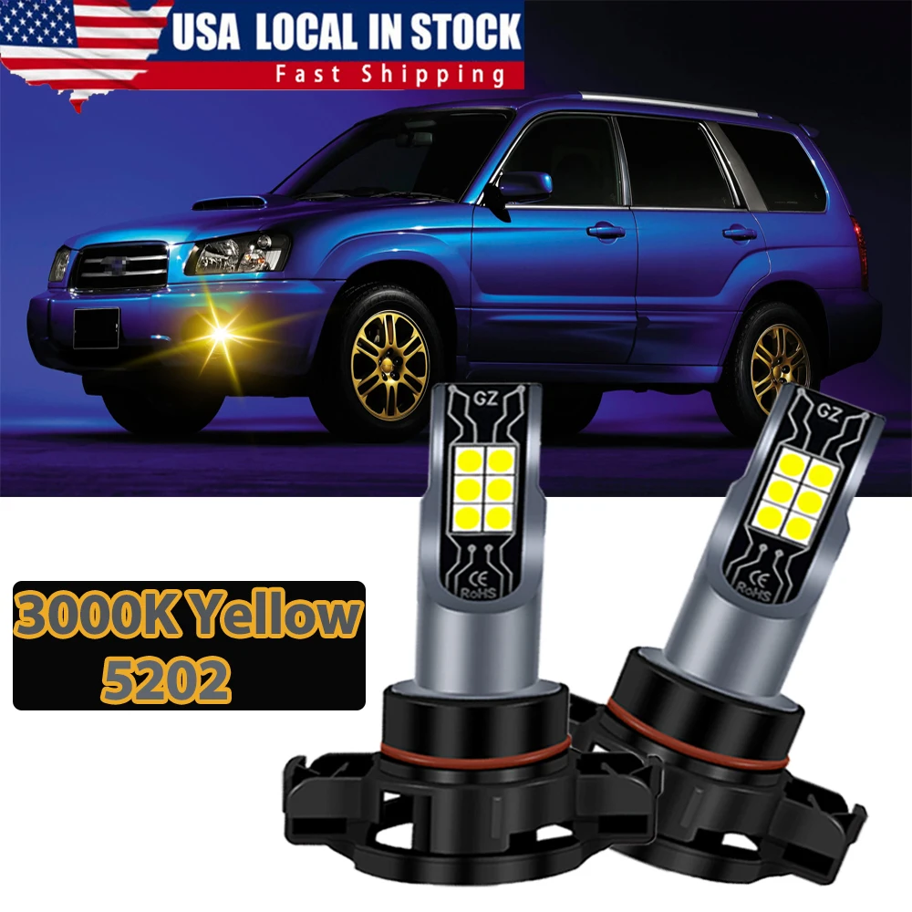 Roadsun 5202 LED Fog Lights Canbus 3000K Golden Yellow LED Fog Bulb IP68 Waterproof Design 1:1 Size Car Driving Running Lamps
Roadsun 5202 LED Fog Lights Canbus 3000K Golden Yellow LED Fog Bulb IP68 Waterproof Design 1:1 Size Car Driving Running Lamps