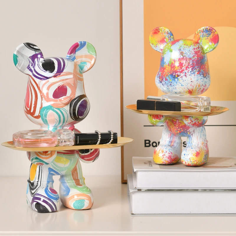 Home Decor Violent Bear Statues Living Room Key Storage Tray Resin Sculptures Desktop Animal Figurines Collection Decoration
Home Decor Violent Bear Statues Living Room Key Storage Tray Resin Sculptures Desktop Animal Figurines Collection Decoration