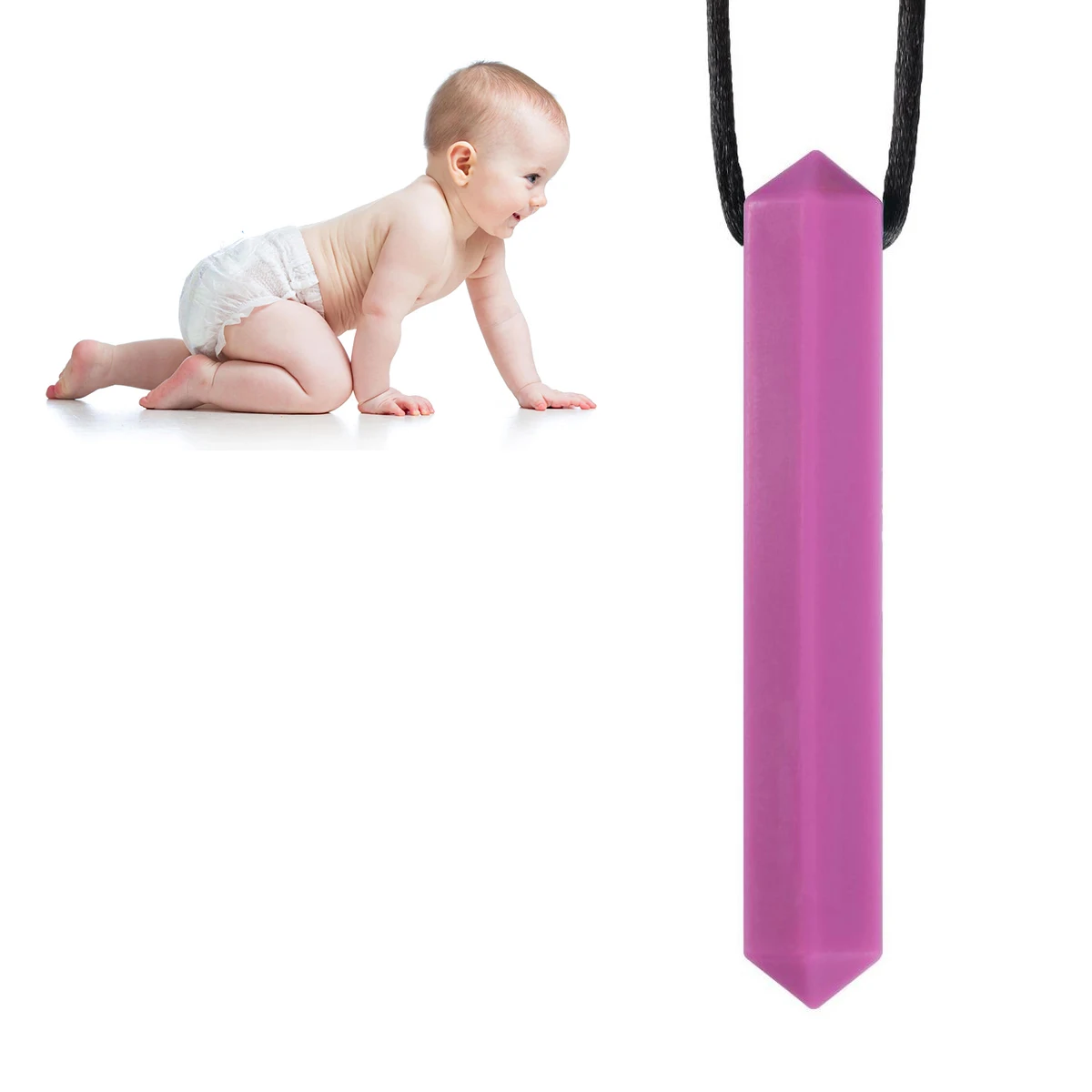 1pc Baby Molar Necklace Teether Pendant Teething Chew Toy Molar Rod for Infants Toddlers (Purple Rope Size 80cm)
1pc Baby Molar Necklace Teether Pendant Teething Chew Toy Molar Rod for Infants Toddlers (Purple Rope Size 80cm)