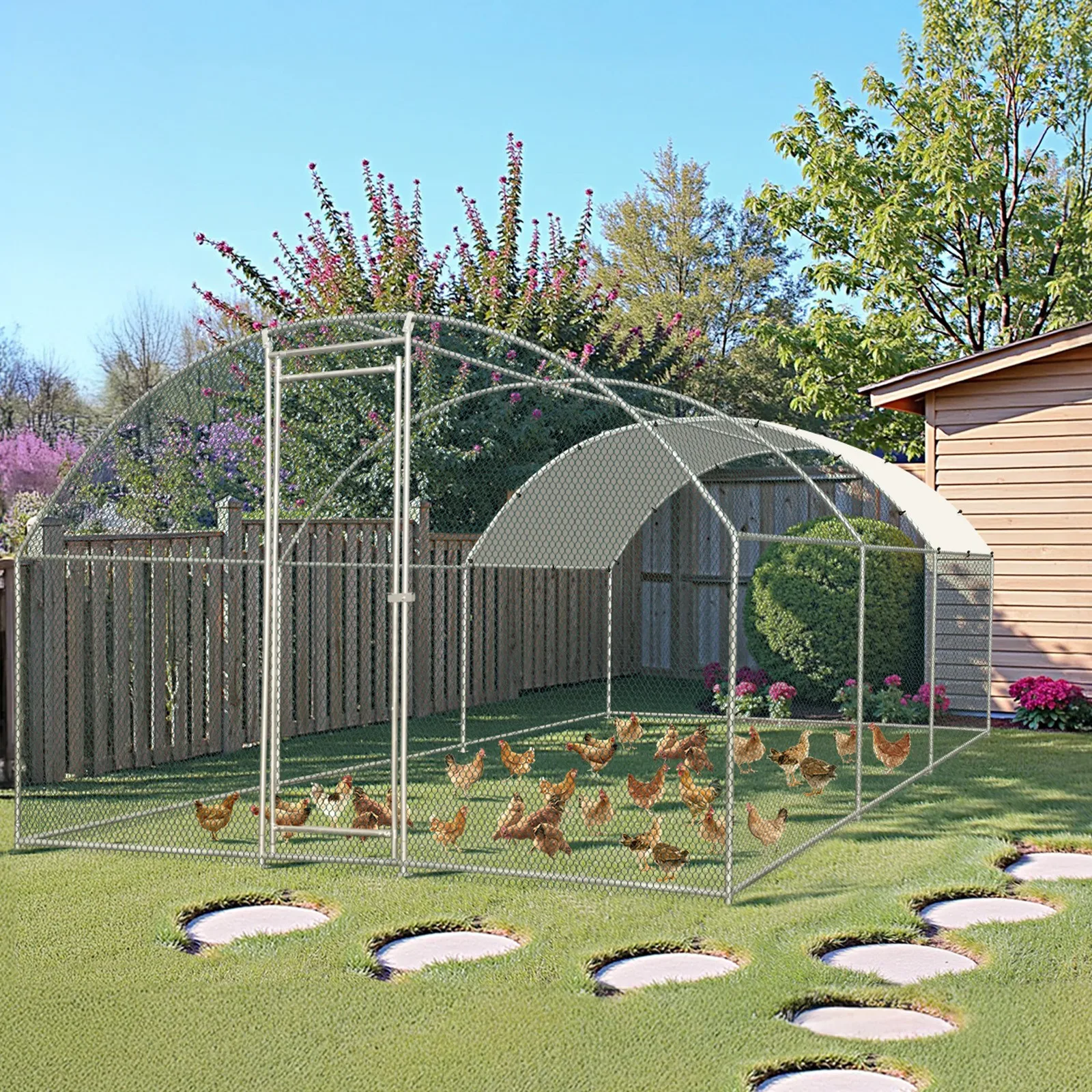 Garden 20x10 FT Metal Walk In Chicken Coop Run Cage Rabbit Hutch House Enclosure
Garden 20x10 FT Metal Walk In Chicken Coop Run Cage Rabbit Hutch House Enclosure
