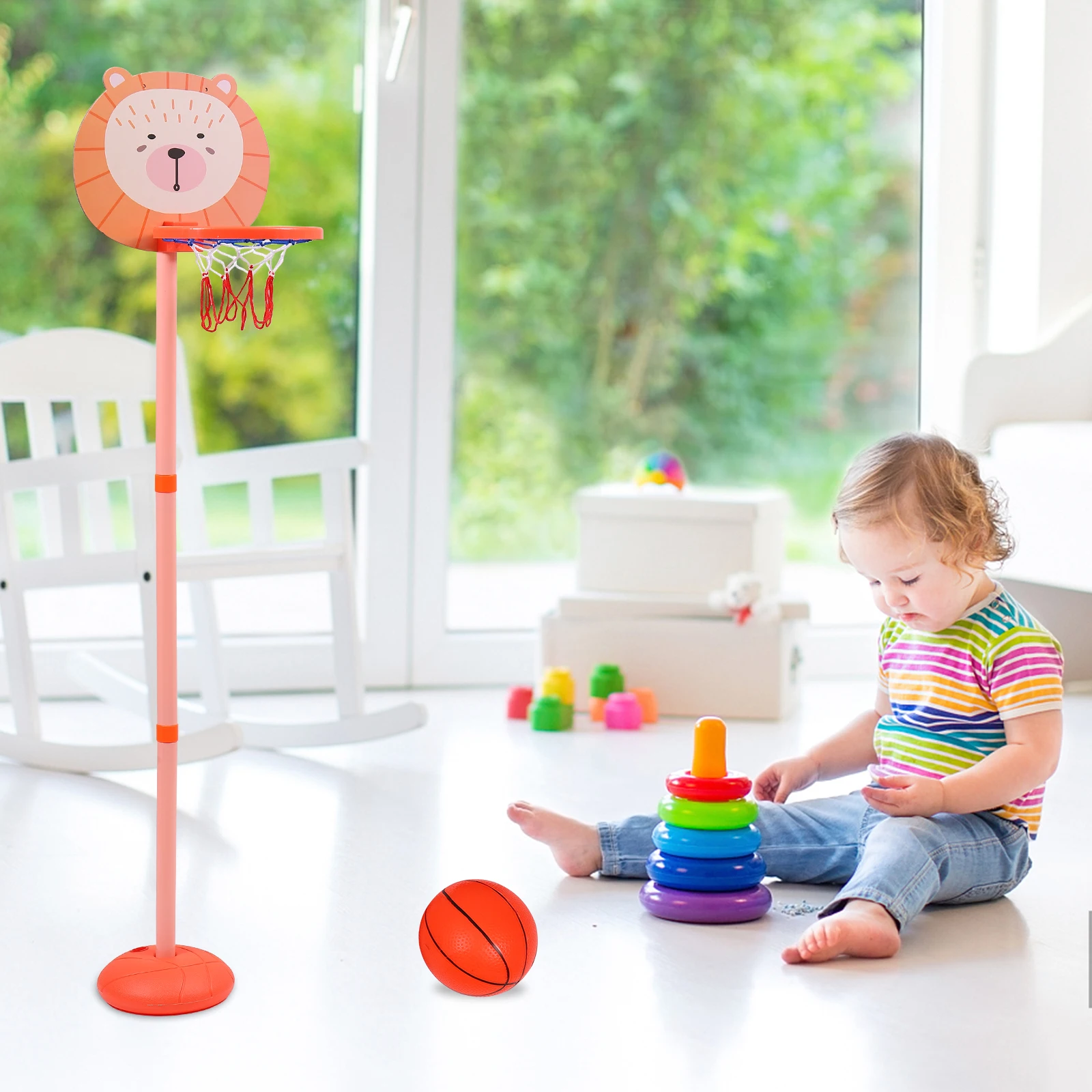 Adjustable Children Basketball Hoop Toy Set Indoor Lightweight Plastic PP Material Easy Assembly Game Toy for Kids Skill
Adjustable Children Basketball Hoop Toy Set Indoor Lightweight Plastic PP Material Easy Assembly Game Toy for Kids Skill