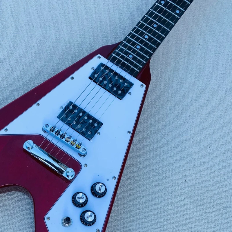 Red V Electric Guitar Gold Hardware 22 Tone HH Pickup Fixed Bridge Rock Music Free Shipping
Red V Electric Guitar Gold Hardware 22 Tone HH Pickup Fixed Bridge Rock Music Free Shipping
