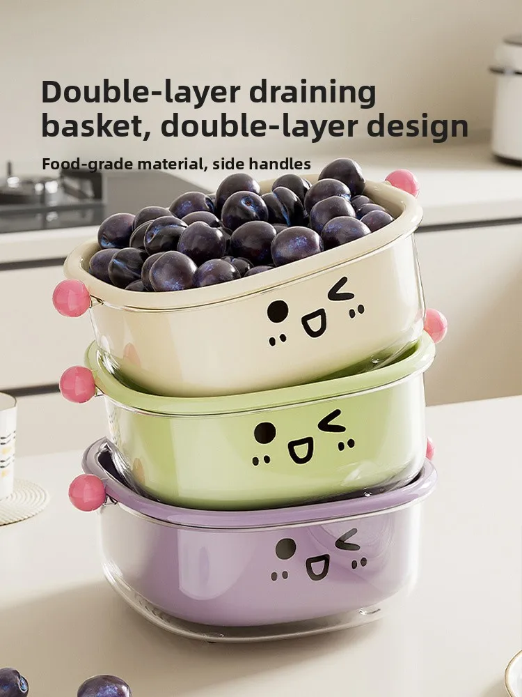 Modern Housewife Double Layer Drain Basket Fruit Tray Kitchen Living Room Tea Table Vegetable Washing Basin Simple Style Pure...
Modern Housewife Double Layer Drain Basket Fruit Tray Kitchen Living Room Tea Table Vegetable Washing Basin Simple Style Pure...