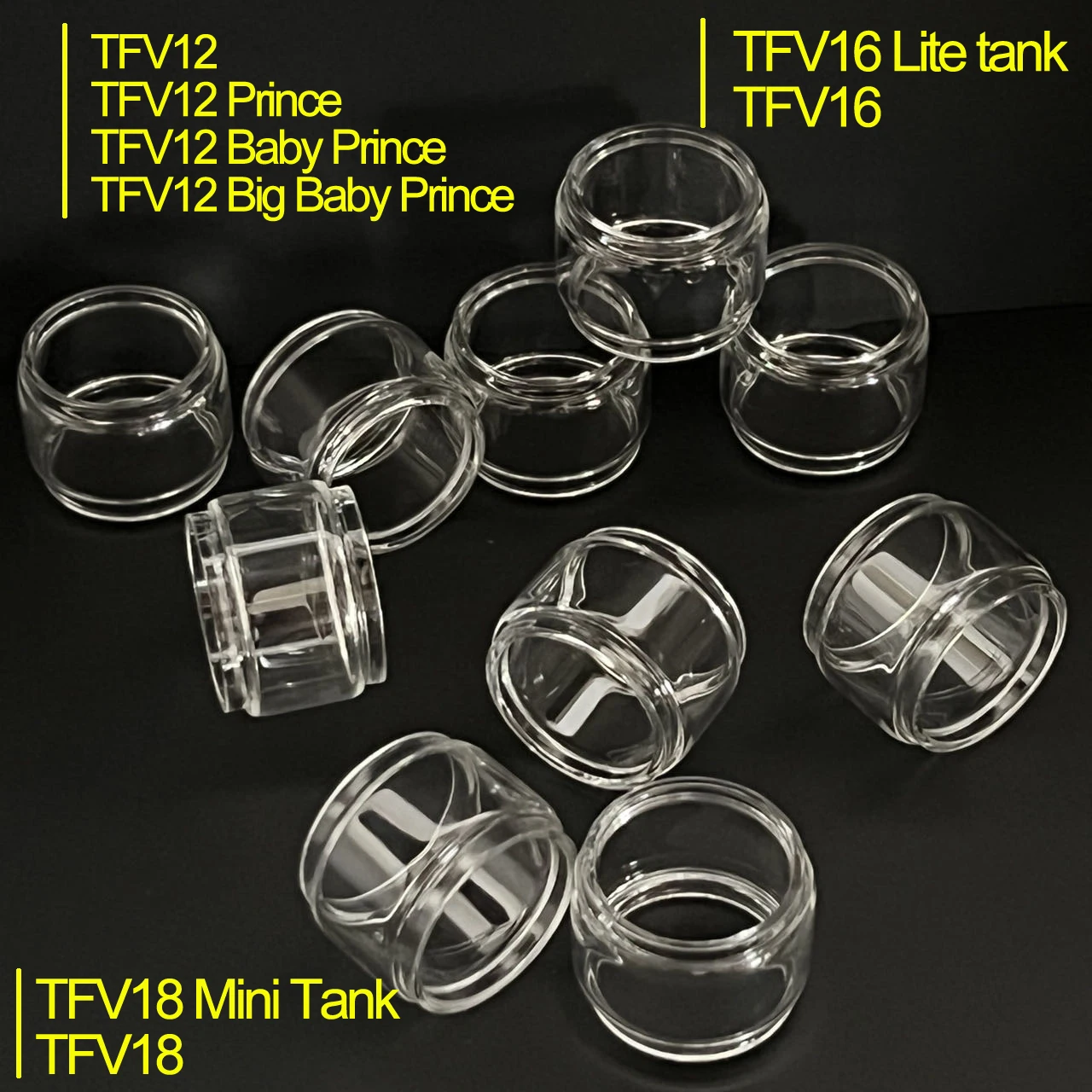 Стеклянная трубка с пузырьками для TFV12 Prince/TFV12 Big Baby Prince TFV16 TFV16 Lite TFV18, 10 шт., стеклянная трубка водяного цвета
Стеклянная трубка с пузырьками для TFV12 Prince/TFV12 Big Baby Prince TFV16 TFV16 Lite TFV18, 10 шт., стеклянная трубка водяного цвета