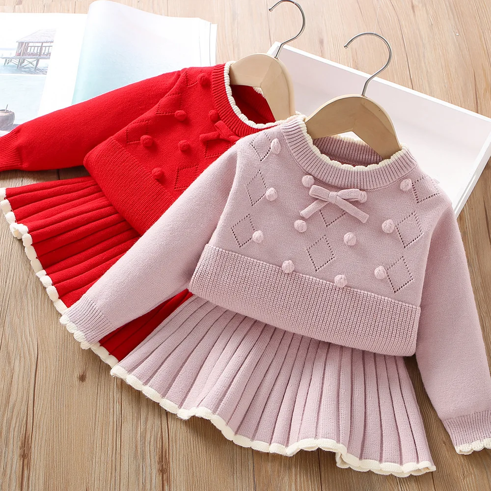 Children's Clothing Sets Girls Woolen Jersey Sweaters Tops Skirts 2pcs Party Dress Suit Spring Autumn Kids Knitted Outfits 2025
Children's Clothing Sets Girls Woolen Jersey Sweaters Tops Skirts 2pcs Party Dress Suit Spring Autumn Kids Knitted Outfits 2025