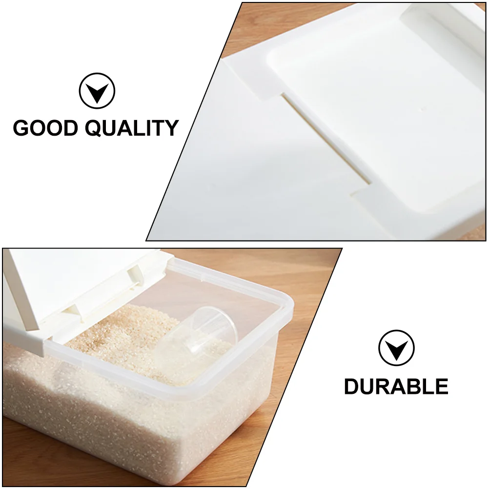 1Pcs Rice Storage Box Kitchen Clamshell Design Large Capacity Grain Flour Sealing Storage Case Household Use 
1Pcs Rice Storage Box Kitchen Clamshell Design Large Capacity Grain Flour Sealing Storage Case Household Use