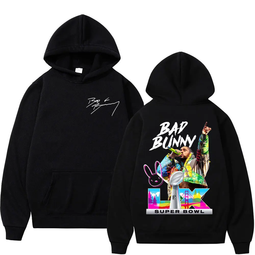 Rapper Bad Bunny World Tour 2026 Graphic Hoodies Men Women Clothing Harajuku Hip Hop Pullovers Fashion Casual Loose Sweatshirts
Rapper Bad Bunny World Tour 2026 Graphic Hoodies Men Women Clothing Harajuku Hip Hop Pullovers Fashion Casual Loose Sweatshirts