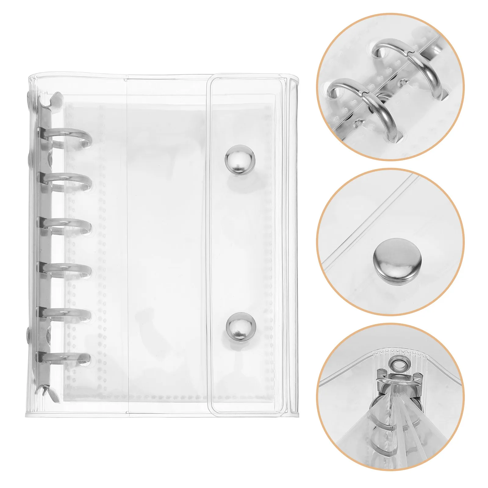 1Set A7 Planner Binder Clear PVC Cover 5 Rings Snap Closure Refillable Loose Leaf Pocket Size Notebook Organizer
1Set A7 Planner Binder Clear PVC Cover 5 Rings Snap Closure Refillable Loose Leaf Pocket Size Notebook Organizer