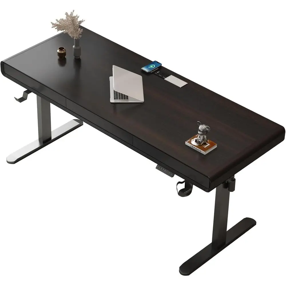 63 Adjustable Electric Standing Desk with Charging Port, Storage, 3 Memory Settings, High Capacity Ergonomic Office Desk
63 Adjustable Electric Standing Desk with Charging Port, Storage, 3 Memory Settings, High Capacity Ergonomic Office Desk