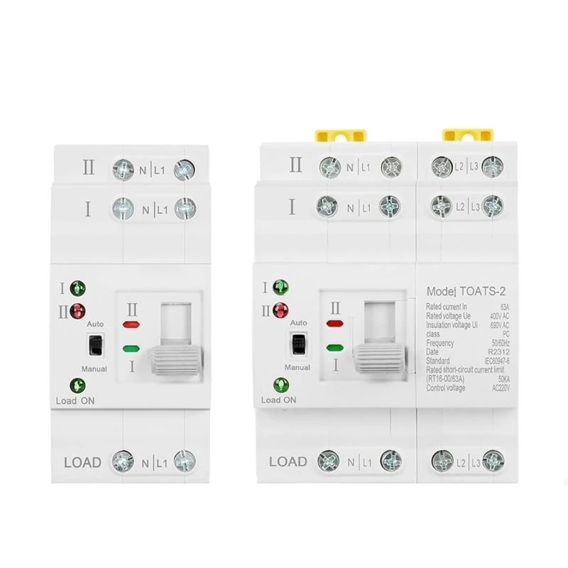Electrical Selector Switches Double Power Automatic Transfer for Household Use 601C
Electrical Selector Switches Double Power Automatic Transfer for Household Use 601C