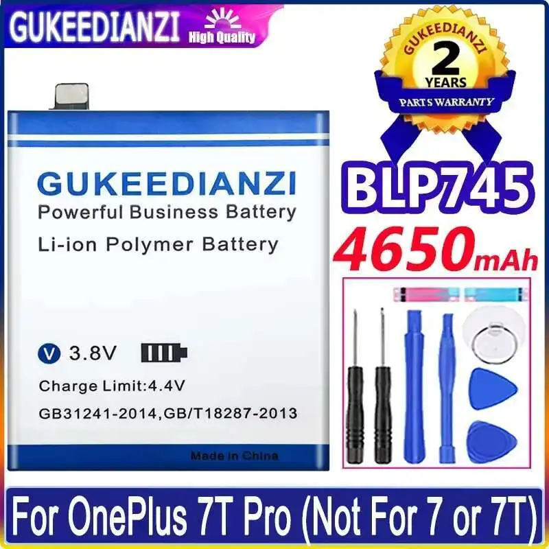 BLP745 Аккумулятор для мобильного телефона высокой емкости 4650 мАч для Oneplus 7T Pro, не для 7 АБО 7T
BLP745 Аккумулятор для мобильного телефона высокой емкости 4650 мАч для Oneplus 7T Pro, не для 7 АБО 7T