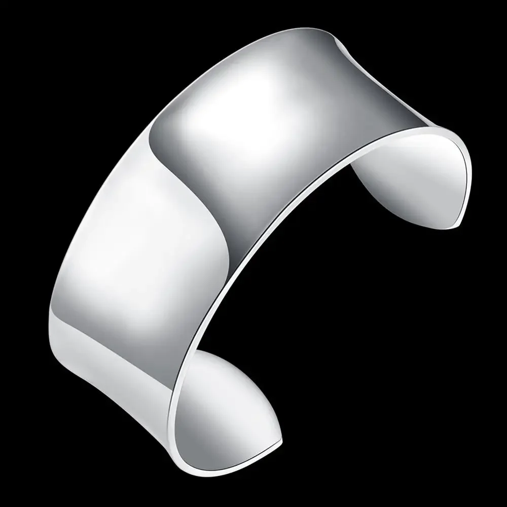 Fine Smooth wide bangles 925 Sterling silver cuff Bracelets for Women Fashion Wedding Party Christmas Gifts popular Jewelry 27g
Fine Smooth wide bangles 925 Sterling silver cuff Bracelets for Women Fashion Wedding Party Christmas Gifts popular Jewelry 27g
