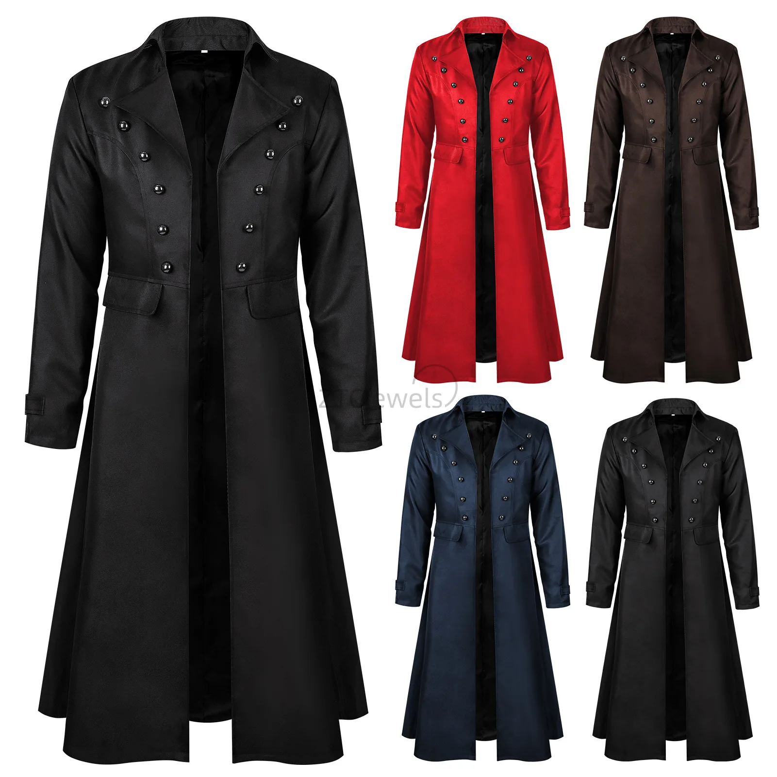 Halloween Cosplay Costume Men's Coat Solid Color Fashion Steampunk Retro Men's Uniform Stand Up Collar Clothing
Halloween Cosplay Costume Men's Coat Solid Color Fashion Steampunk Retro Men's Uniform Stand Up Collar Clothing