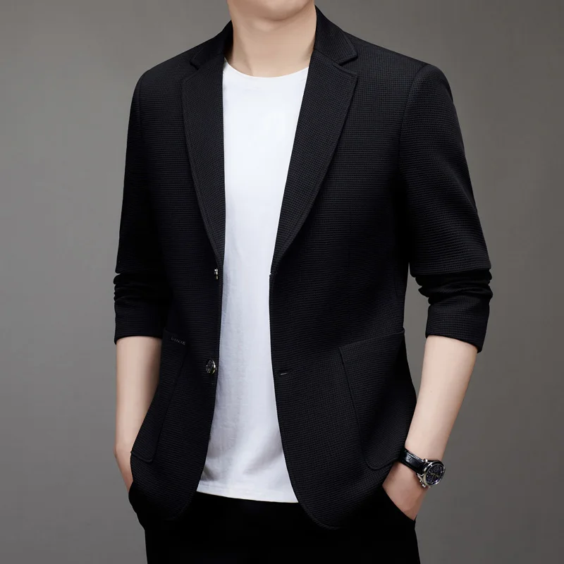 Upgrade New Fabric Waffle Blazer Men's Two Button Business Casual Slim Fit Formal Suit Jacket Outerwear
Upgrade New Fabric Waffle Blazer Men's Two Button Business Casual Slim Fit Formal Suit Jacket Outerwear