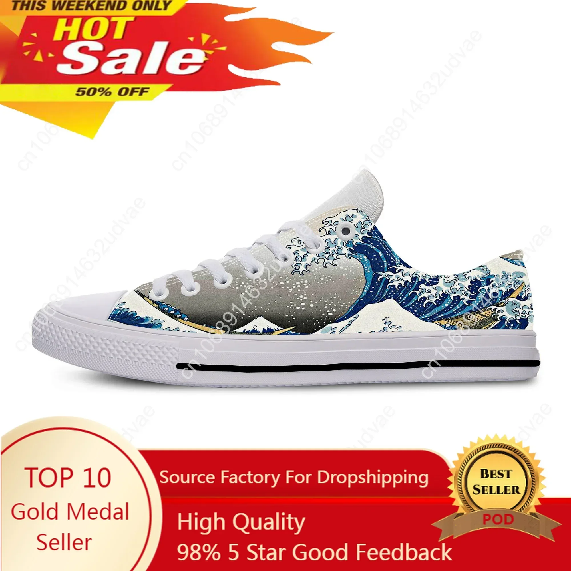 Hokusais The Great Low Top Sneakers Mens Womens Casual Shoes Canvas Running Shoes 3D Print Breathable Lightweight Shoe
Hokusais The Great Low Top Sneakers Mens Womens Casual Shoes Canvas Running Shoes 3D Print Breathable Lightweight Shoe