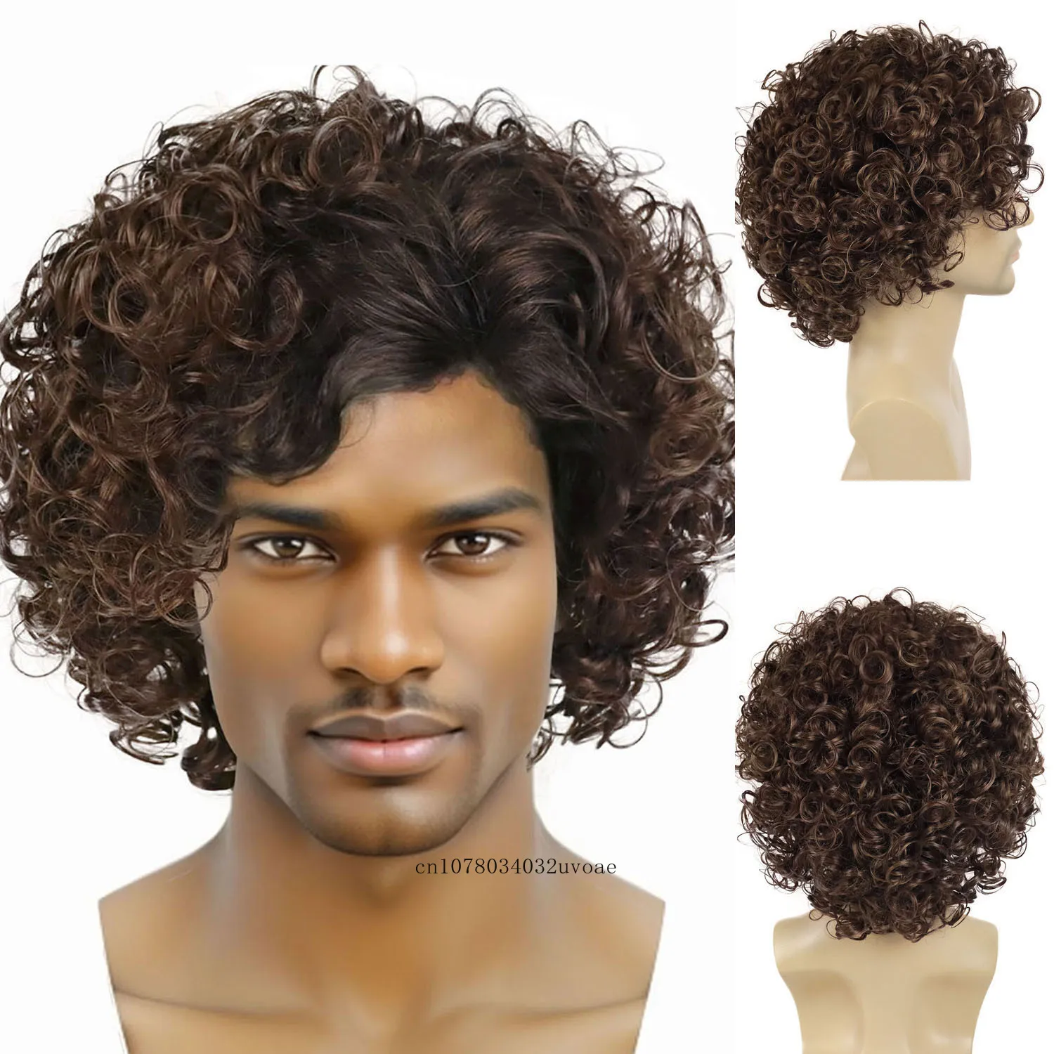 Синтетические модные короткие афро вьющиеся парики для мужчин Ombre Коричневый модный парик с толстыми кудрями Афро-американская прическа Ежедневный косплей
Синтетические модные короткие афро вьющиеся парики для мужчин Ombre Коричневый модный парик с толстыми кудрями Афро-американская прическа Ежедневный косплей