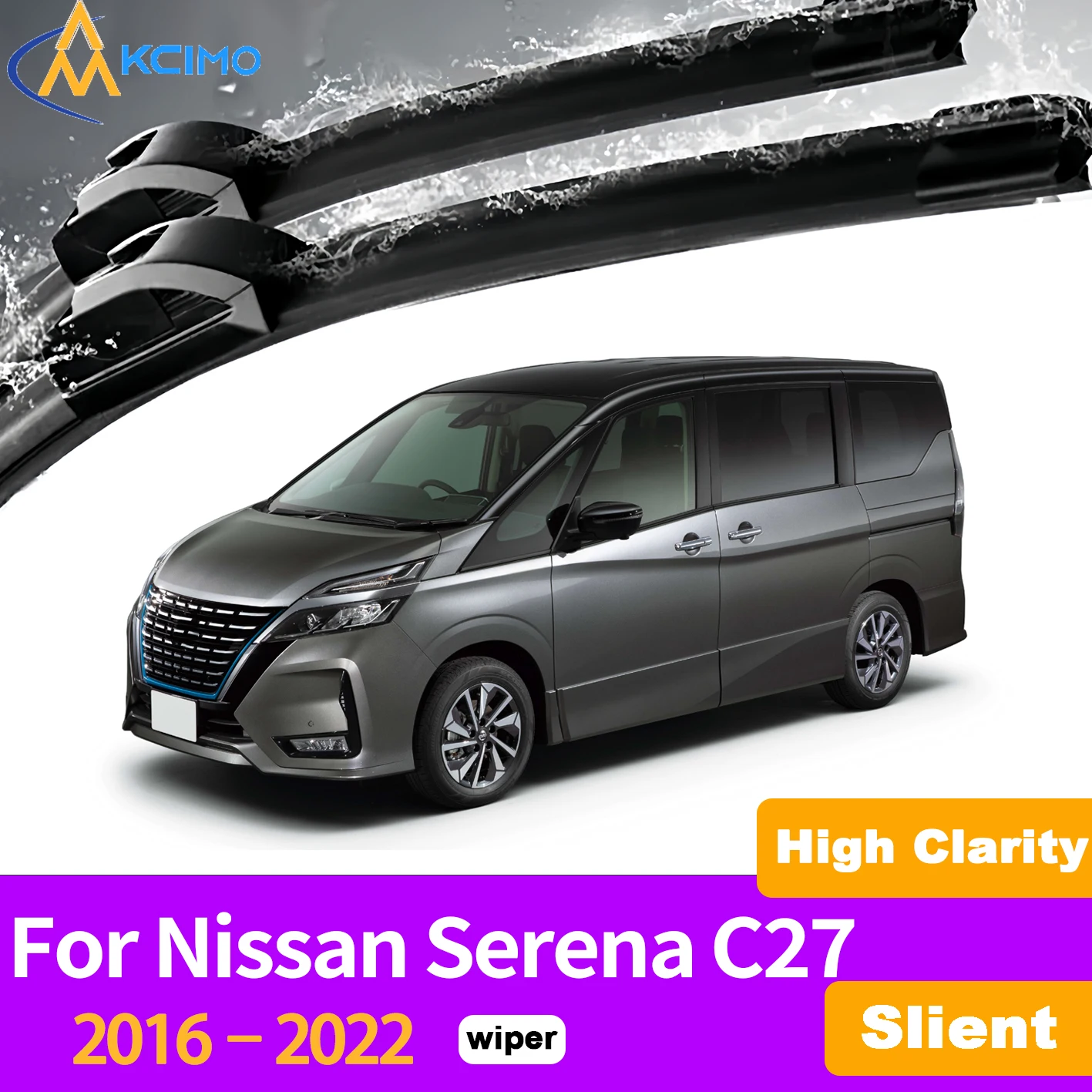 KCIMO 2PCS Front Windshield Wiper Blades For Nissan Serena C27 2016-2022, Natural Rubber Quiet All Season Auto Part
KCIMO 2PCS Front Windshield Wiper Blades For Nissan Serena C27 2016-2022, Natural Rubber Quiet All Season Auto Part