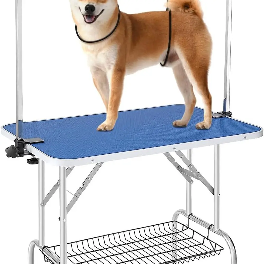 Pet Grooming Table, 36 x 24 Inch with 2 Height Adjustable Arms, 330LBS Static Weight Capacity, Foldable Dog Groom Station with N
Pet Grooming Table, 36 x 24 Inch with 2 Height Adjustable Arms, 330LBS Static Weight Capacity, Foldable Dog Groom Station with N