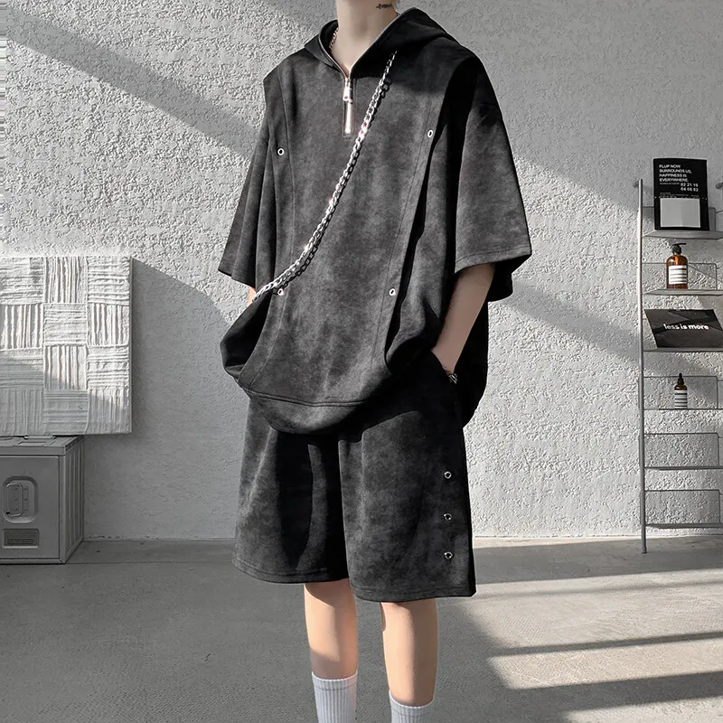 Summer Men Cargo Style Set Men Casual Hooded Short Sleeve T-Shirt +Shorts Male Loose Pullover Fashion Handsometracksuits
Summer Men Cargo Style Set Men Casual Hooded Short Sleeve T-Shirt +Shorts Male Loose Pullover Fashion Handsometracksuits