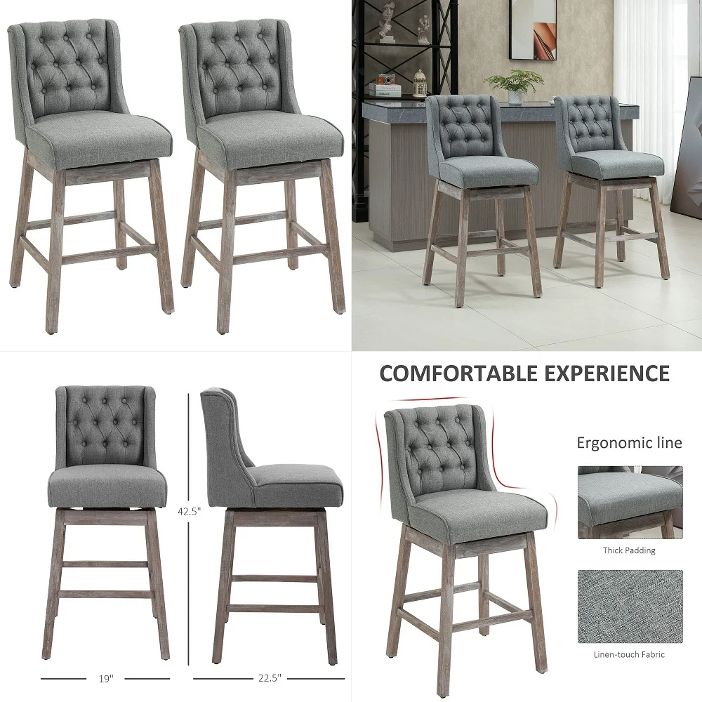 Swivel Counter Height Stools Set of 4, Modern Upholstered Barstools with Backs, 26 Faux Leather Counter Height Bar Stools, Meta
Swivel Counter Height Stools Set of 4, Modern Upholstered Barstools with Backs, 26 Faux Leather Counter Height Bar Stools, Meta