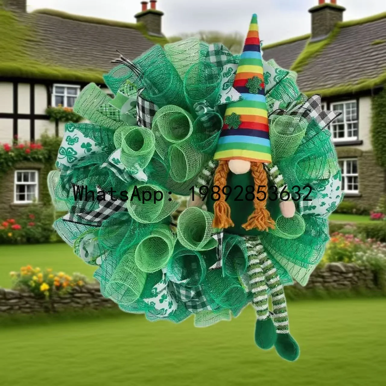 ZZ wreath table St. Patrick's Day wreath pendant household wear
ZZ wreath table St. Patrick's Day wreath pendant household wear