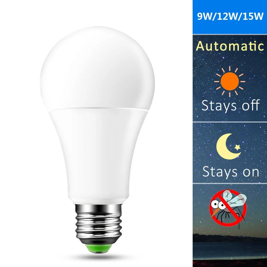 Светодиодная лампа Dusk To Dawn E27 Sensor Light AC220V AC110V Дневной ночник 9W 12W 15W Автоматическое включение/выключение Светодиодная лампа для наружного освещения
Светодиодная лампа Dusk To Dawn E27 Sensor Light AC220V AC110V Дневной ночник 9W 12W 15W Автоматическое включение/выключение Светодиодная лампа для наружного освещения