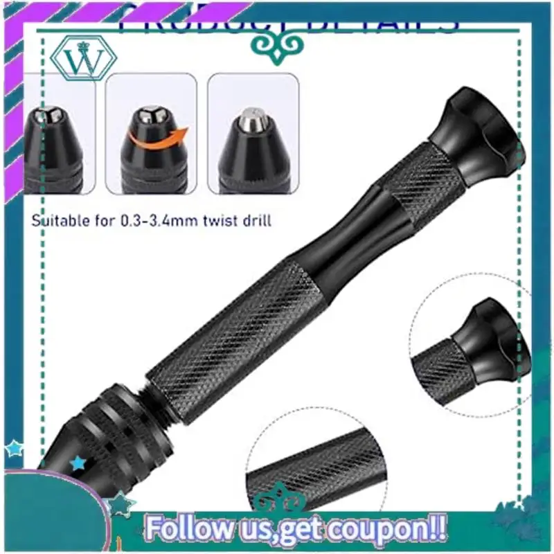 36 Pieces Hand Drill Bits Set, Pin Vise Hand Drill Minimicro Drill For Resin Polymer Claycraft Model Jewelry Making Durable
36 Pieces Hand Drill Bits Set, Pin Vise Hand Drill Minimicro Drill For Resin Polymer Claycraft Model Jewelry Making Durable