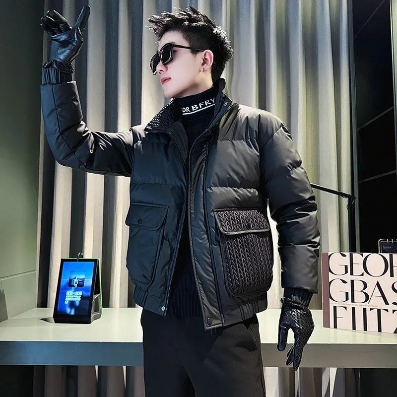 Korean High-End Men's Thiened Cotton Jaet Winter Warm Fce Lined Workwear Coat with Patch kets Youth Faion
Korean High-End Men's Thiened Cotton Jaet Winter Warm Fce Lined Workwear Coat with Patch kets Youth Faion