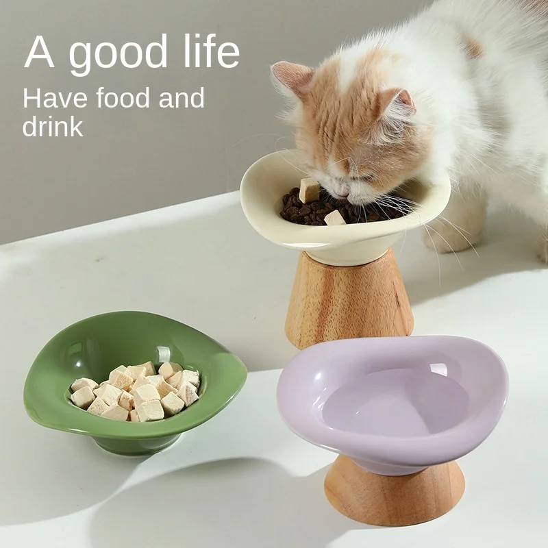 New High Foot Wooden Base Ceramic Cervical Spine Basin Dog Bowl Food Holder Anti-Tumble Drinkin
New High Foot Wooden Base Ceramic Cervical Spine Basin Dog Bowl Food Holder Anti-Tumble Drinkin