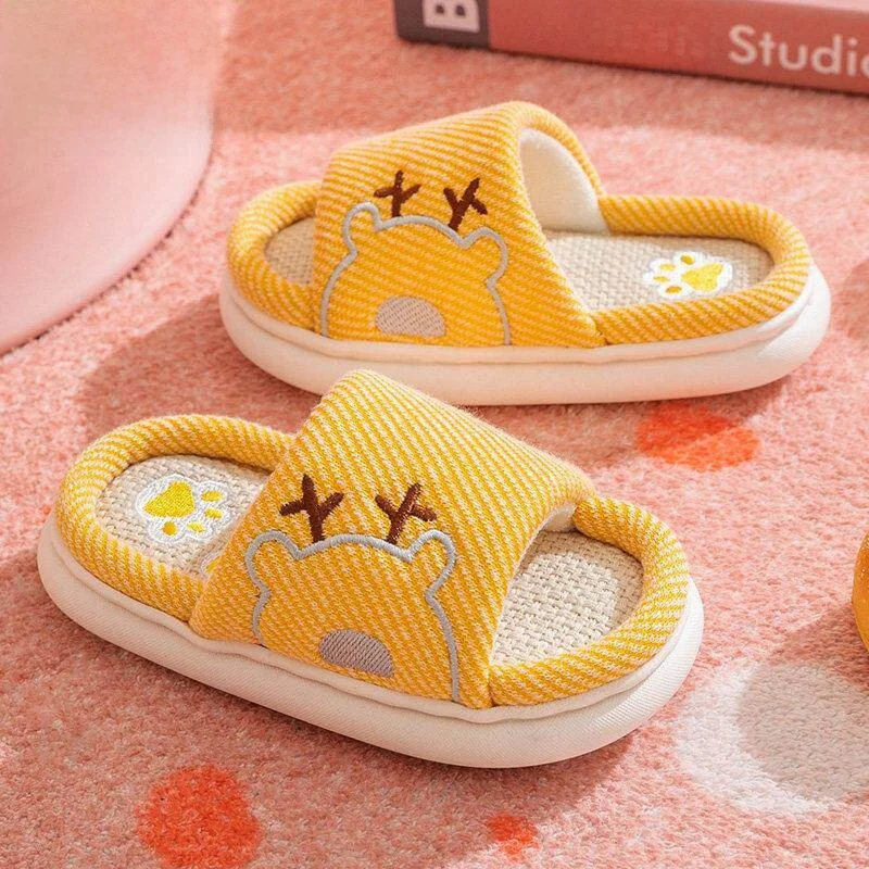 Children's Linen Slippers Indoor Home Anti-Slip Cute Soft Boys Girls Spring Autumn Home Use Flat Heel Space Cotton Inner
Children's Linen Slippers Indoor Home Anti-Slip Cute Soft Boys Girls Spring Autumn Home Use Flat Heel Space Cotton Inner