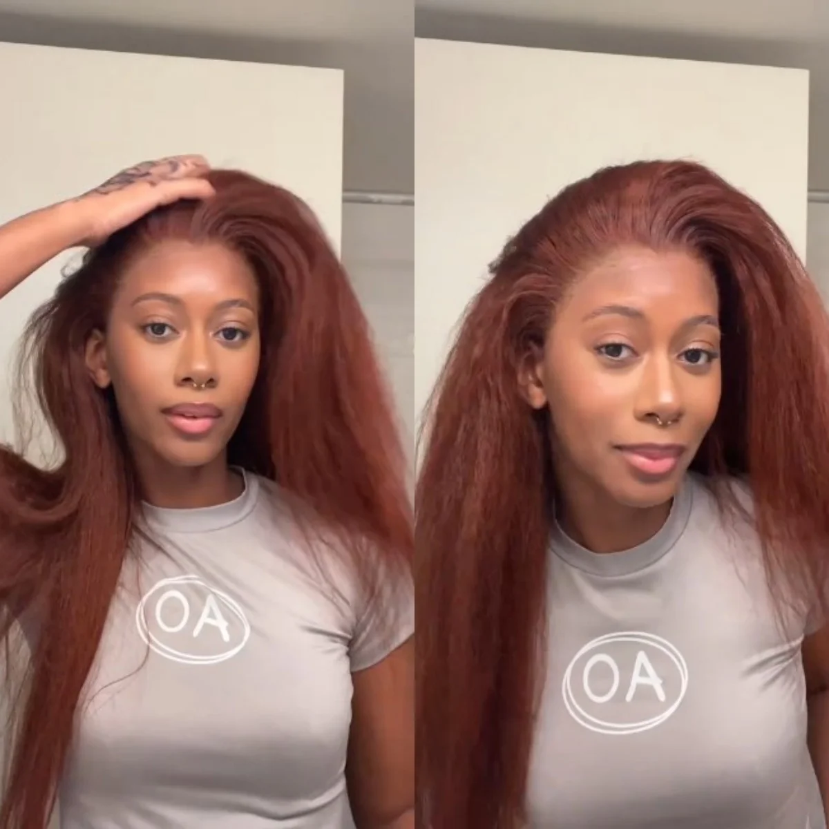 13x4 Reddish Brown Kinky Straight Lace Front Human Hair Wigs Curly Preplucked Colored 4x4 Hd Lace Glueless Wig Wear Go Glueless
13x4 Reddish Brown Kinky Straight Lace Front Human Hair Wigs Curly Preplucked Colored 4x4 Hd Lace Glueless Wig Wear Go Glueless