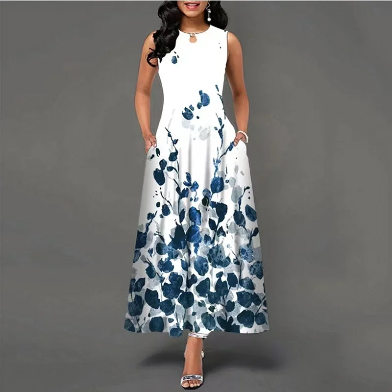 Flower Print Sleeveless Long Dress Women's V-Neck Printed Dresses Swing Bohemian Retro A-LINE Dresses
Flower Print Sleeveless Long Dress Women's V-Neck Printed Dresses Swing Bohemian Retro A-LINE Dresses