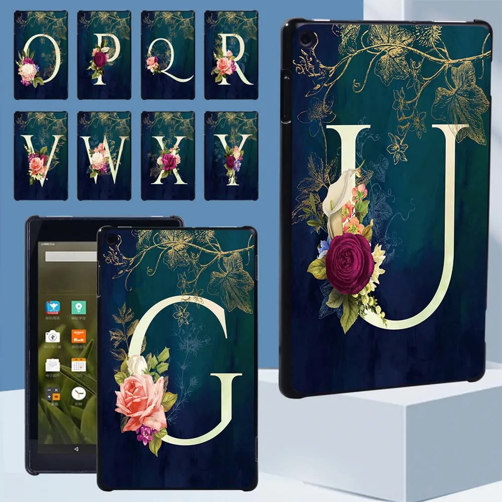 Tablet Case for Fire HD 10 Plus/5th/7th/9th/11th/HD 8 Plus/6th/7th/8th/10th/Fire 7 5th/7th/9th Flower Letter Print Hard Shell
Tablet Case for Fire HD 10 Plus/5th/7th/9th/11th/HD 8 Plus/6th/7th/8th/10th/Fire 7 5th/7th/9th Flower Letter Print Hard Shell
