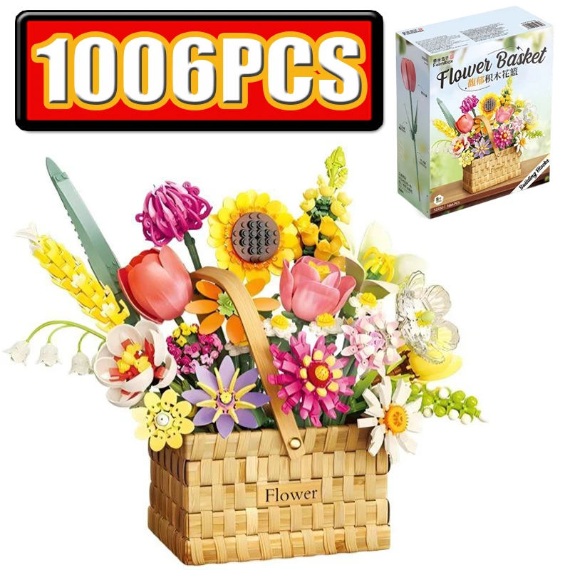 Pink Chrysanthemum Flower Sunflower Basket Rose Building Blocks Peony Toys Flower Home Decor Mother's Day Valentine's Day Gifts
Pink Chrysanthemum Flower Sunflower Basket Rose Building Blocks Peony Toys Flower Home Decor Mother's Day Valentine's Day Gifts