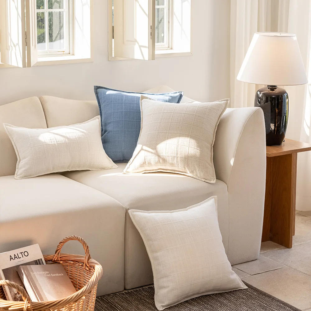 2-Piece Nordic Solid Color Plaid Yarn-dyed Cushion Cover Polyester-cotton Jacquard Pillowcase Home Sofa Pillow Cover Decorative
2-Piece Nordic Solid Color Plaid Yarn-dyed Cushion Cover Polyester-cotton Jacquard Pillowcase Home Sofa Pillow Cover Decorative