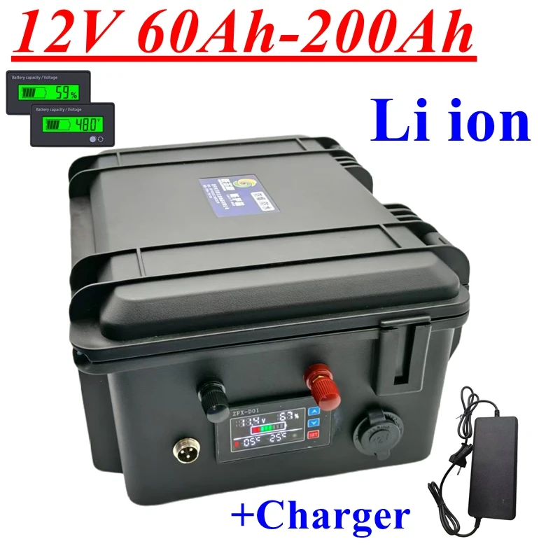waterproof rechargeable 12V 60Ah 80Ah 120Ah 150ah 180ah 200ah Lithium ion battery for trolling motor boat propeller+10A Char
waterproof rechargeable 12V 60Ah 80Ah 120Ah 150ah 180ah 200ah Lithium ion battery for trolling motor boat propeller+10A Char