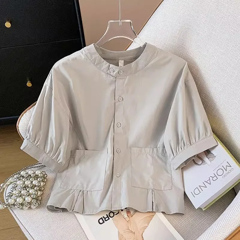 plus Size Loose Fit round Neck Short Sleeve Shirt Women's Summer Korean Style Top Small Size Short Length Meat Concealing Sli...
plus Size Loose Fit round Neck Short Sleeve Shirt Women's Summer Korean Style Top Small Size Short Length Meat Concealing Sli...