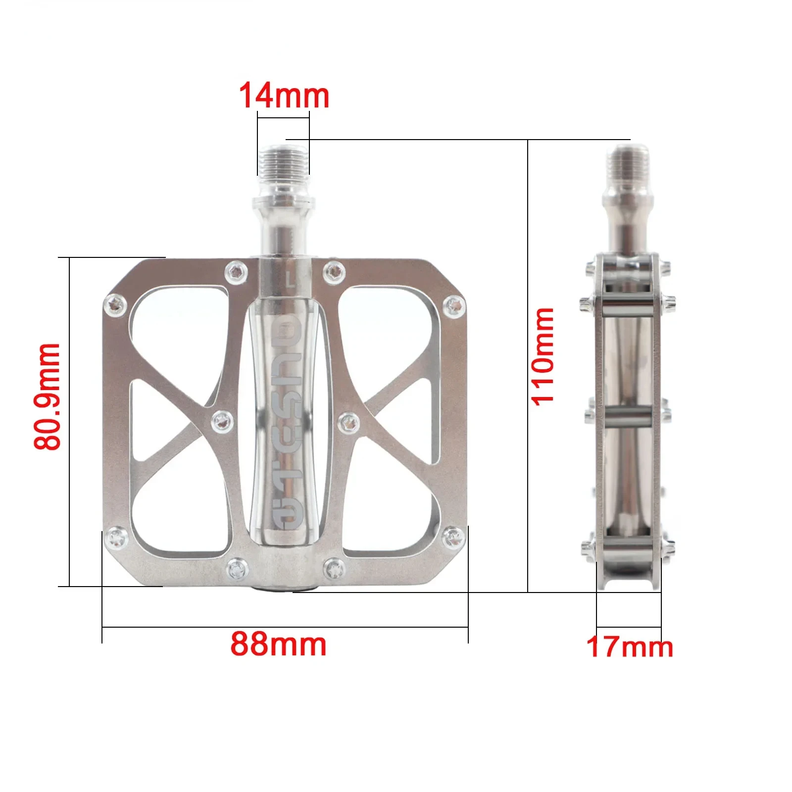Bicycle Pedals Titanium Alloy 3 Bearings MTB Road Bike Pedal Anti-Slip Ultralight Quick Release 14mm Universal Thread Part Muqzi 
Bicycle Pedals Titanium Alloy 3 Bearings MTB Road Bike Pedal Anti-Slip Ultralight Quick Release 14mm Universal Thread Part Muqzi