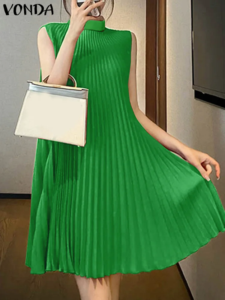 Women Bohemian Dress 2024 Summer Solid Color Party Mini Sundress VONDA Sexy Sleeveless Vestidos Casual Robe Femme Oversize
Women Bohemian Dress 2024 Summer Solid Color Party Mini Sundress VONDA Sexy Sleeveless Vestidos Casual Robe Femme Oversize
