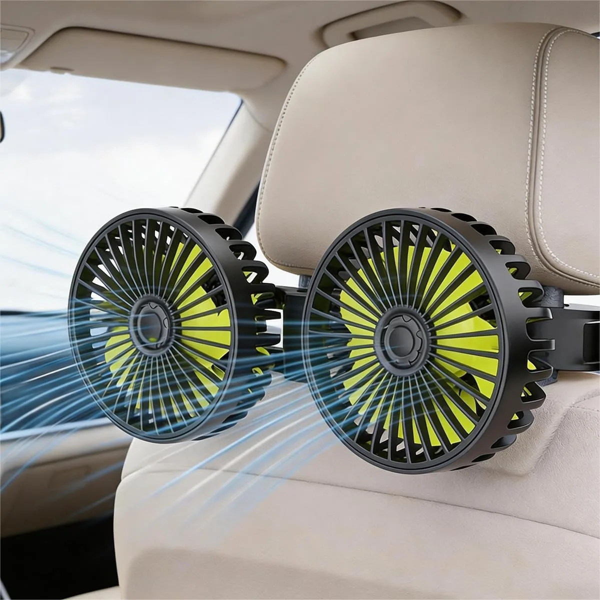 Car Fans for Backseat Kids Dual Head Cooling USB Rear Seat Fan 3 Speed 360 Rotatable Adjustable Clip Vehicles Air Fan
Car Fans for Backseat Kids Dual Head Cooling USB Rear Seat Fan 3 Speed 360 Rotatable Adjustable Clip Vehicles Air Fan