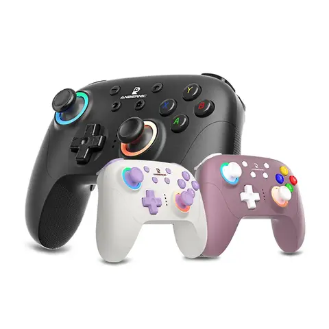 Anbernic rg p01 gamepad controlador de jogo sem fio hall gatilho joystick macro chave rgb luz respiração para interruptor pc android ios