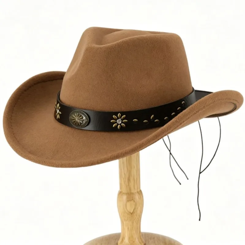 Felt hat metal rivet party top
Felt hat metal rivet party top