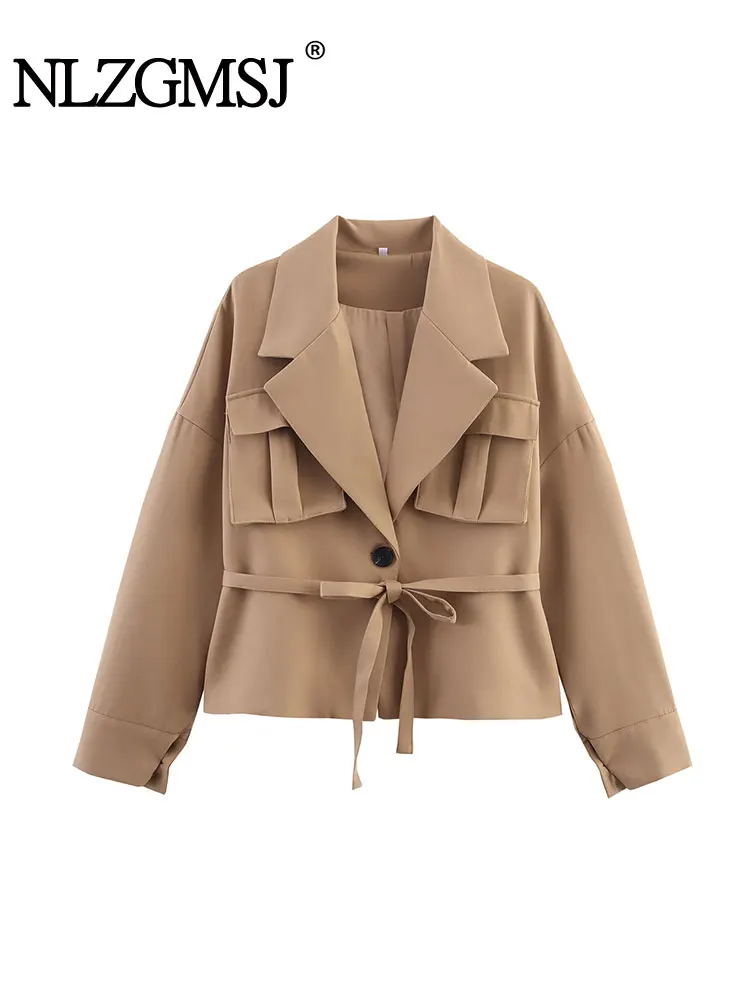 NLZGMSJ Vintage Casual Chic Solid Jackets Women Sashes Turn-down Collar Long Sleeve Loose Coats New Fashion Autumn Outwears
NLZGMSJ Vintage Casual Chic Solid Jackets Women Sashes Turn-down Collar Long Sleeve Loose Coats New Fashion Autumn Outwears