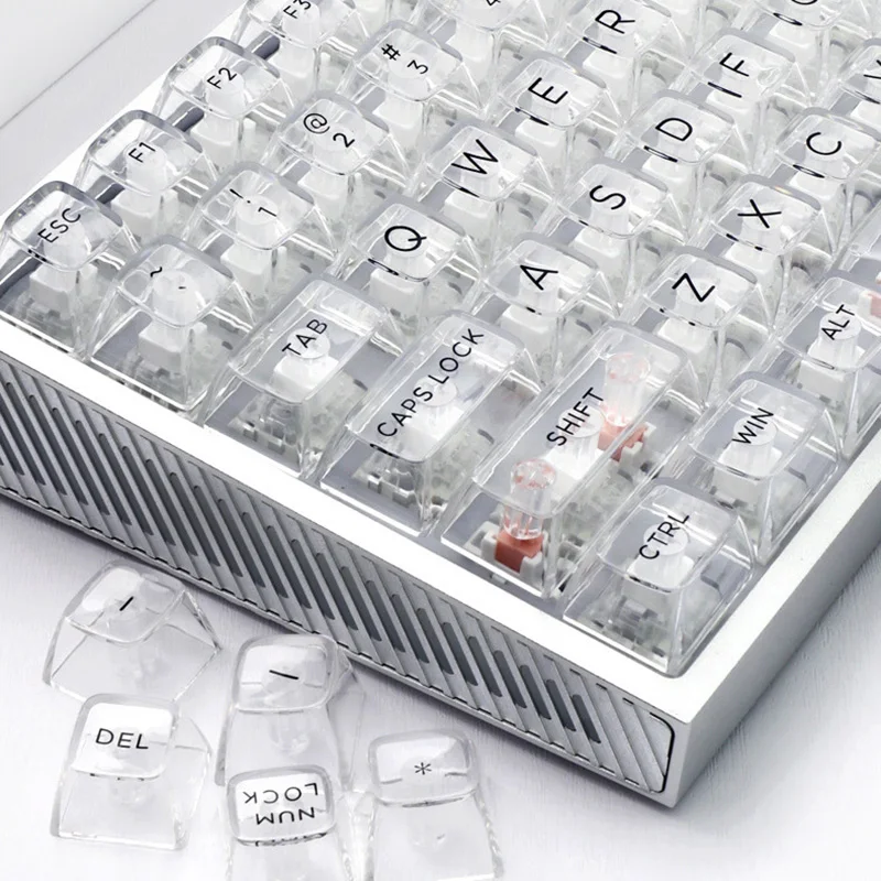 132 Keys Crystal Transparent backlit Keycaps For MX Switch Mechanical Gaming Keyboard CBSA Profile Keycap ISO Enter RGB Key Cap
132 Keys Crystal Transparent backlit Keycaps For MX Switch Mechanical Gaming Keyboard CBSA Profile Keycap ISO Enter RGB Key Cap