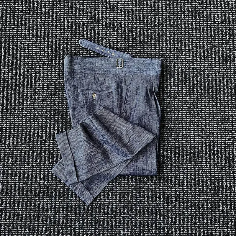 Spring and Summer Denim Twill Gurg Pants Men's Gentle Casual Commuter Pants
Spring and Summer Denim Twill Gurg Pants Men's Gentle Casual Commuter Pants
