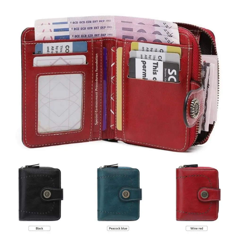 New Hollow-Out Short Purse PU Leather Multi-Card Slots Coin Pouch Vintage Style Zipper Closure Women Purse Daily Use
New Hollow-Out Short Purse PU Leather Multi-Card Slots Coin Pouch Vintage Style Zipper Closure Women Purse Daily Use