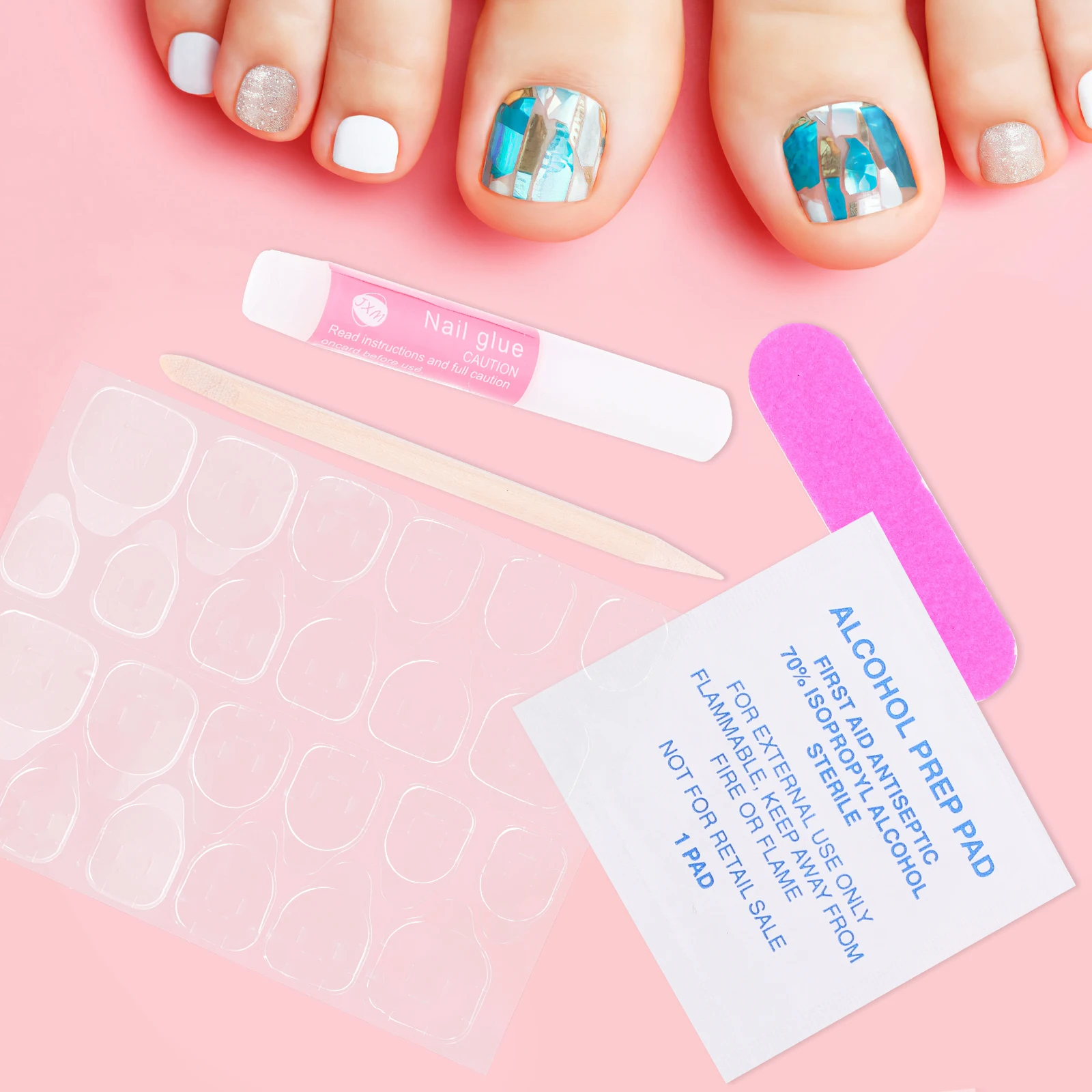 10 Sets Nail Manicure Tools Double Sided Jelly Glue File Fake Wearing Supplies Sticker Practical Design DIY Home Use
10 Sets Nail Manicure Tools Double Sided Jelly Glue File Fake Wearing Supplies Sticker Practical Design DIY Home Use