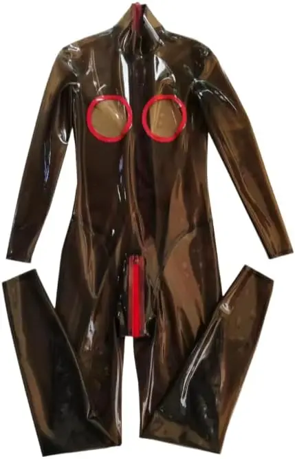 Women's Latex Bodysuit Rubber Bodysuit with Crotch Zipper
Women's Latex Bodysuit Rubber Bodysuit with Crotch Zipper